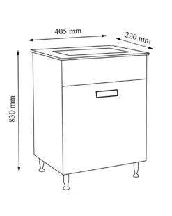VCM 2-tlg Badmöbel Set Gäste WC Gästebad Waschplatz Waschtisch Klein Schmal Grifflos Silora M -OUTSUNNY Verkäufe 8600043100 918724 prod 003