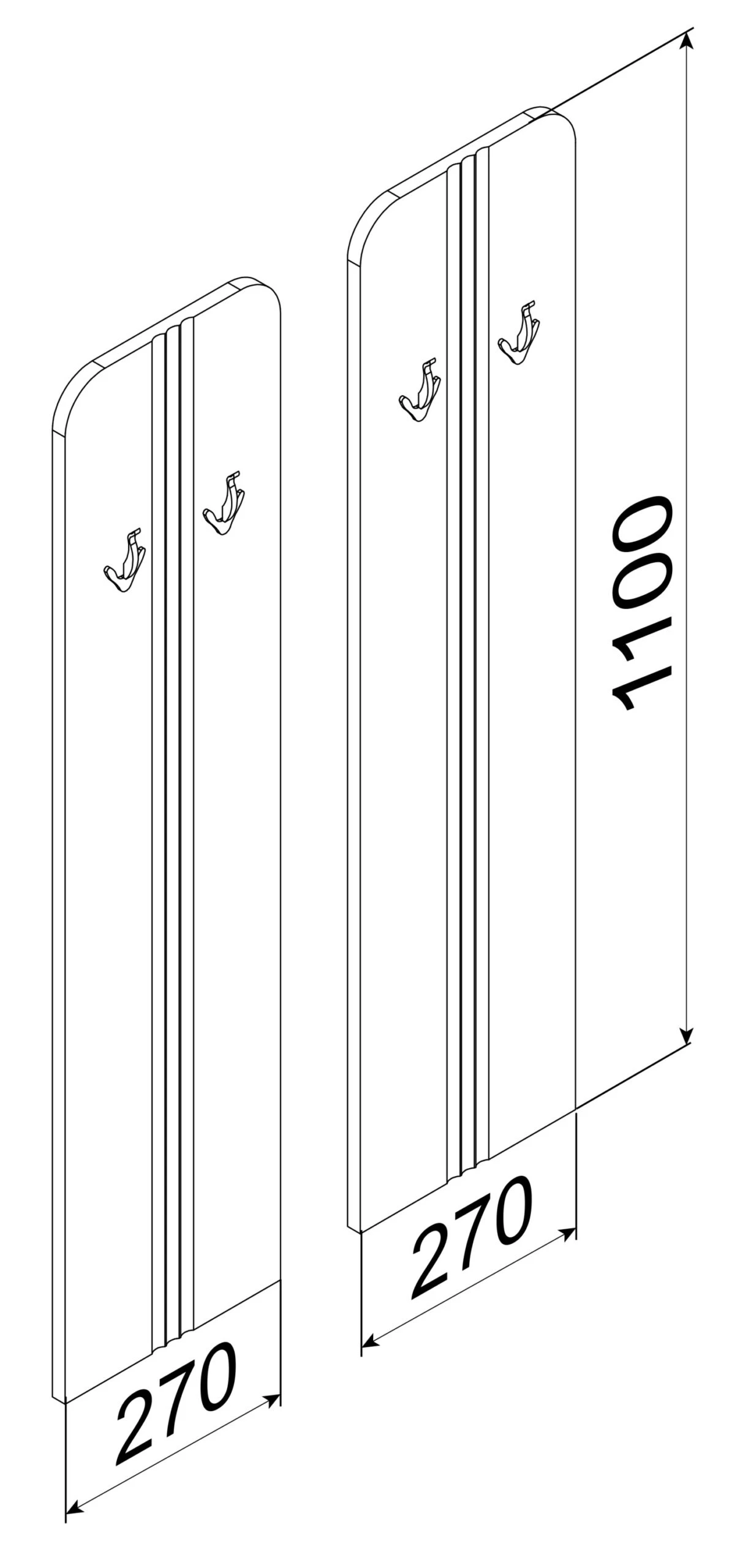 VCM Holz Set Dielenmöbel Gardeobe Kleiderhaken Garderobenpaneel Balia 5 VCM Holz Set Dielenmöbel Gardeobe Kleiderhaken Garderobenpaneel Balia – Bild 5