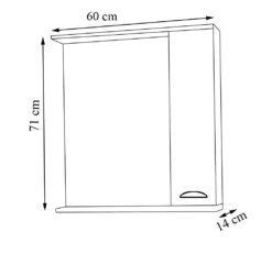 VCM 3-tlg. Waschplatz Waschtisch Breite 60 Cm Badmöbel Set Waschbecken Spiegelschrank Landhaus Casalo L -OUTSUNNY Verkäufe 8600043100 919114 prod 004