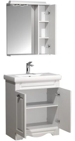 VCM 3-tlg. Waschplatz Waschtisch Breite 60 Cm Badmöbel Set Waschbecken Spiegelschrank Landhaus Casalo L -OUTSUNNY Verkäufe 8600043100 919114 prod 005