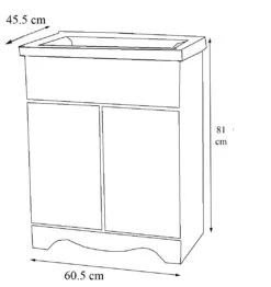VCM 5-tlg. Waschplatz Waschtisch Breite 60 Cm Badmöbel Set Waschbecken Spiegelschrank Hochschrank Landhaus Casalo L -OUTSUNNY Verkäufe 8600043100 919116 prod 003
