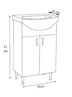 VCM 3-tlg. Waschplatz Waschtisch Badmöbel Set Waschbecken Spiegelschrank Drehtüren Lisalo M -OUTSUNNY Verkäufe 8600043100 919120 prod 003