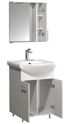 VCM 3-tlg. Waschplatz Waschtisch Badmöbel Set Waschbecken Spiegelschrank Drehtüren Lisalo M -OUTSUNNY Verkäufe 8600043100 919120 prod 005