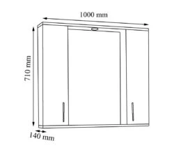 VCM 3-tlg. Waschplatz Waschtisch 100 Cm Badmöbel Set Waschbecken Grifflose Schublade Spiegelschrank Silora XL -OUTSUNNY Verkäufe 8600043100 919135 prod 004