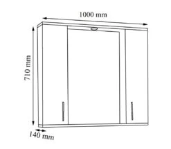 VCM 5-tlg. Waschplatz Waschtisch 100 Cm Badmöbel Set Waschbecken Grifflose Schublade Spiegelschrank Hochschrank Silora XL -OUTSUNNY Verkäufe 8600043100 919139 prod 004