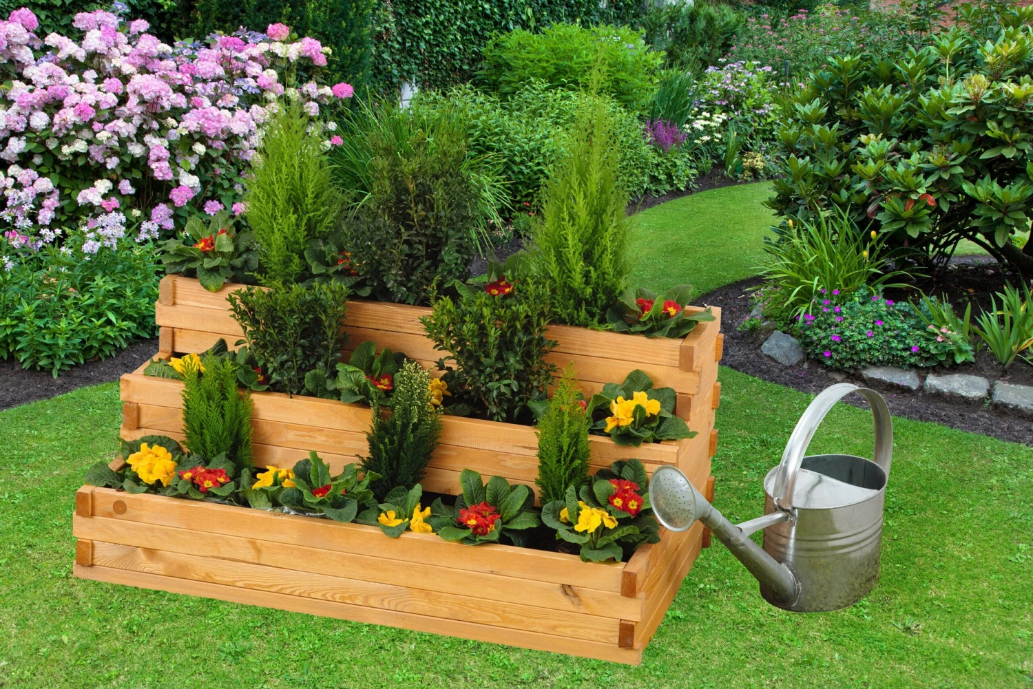 Promadino Pflanzkastentreppe "Volterra" Mit Pflanzfolie 1 Promadino Pflanzkastentreppe "Volterra" Mit Pflanzfolie