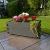 Promadino Pflanzkasten "Lucca" Mit Pflanzfolie Anthrazit