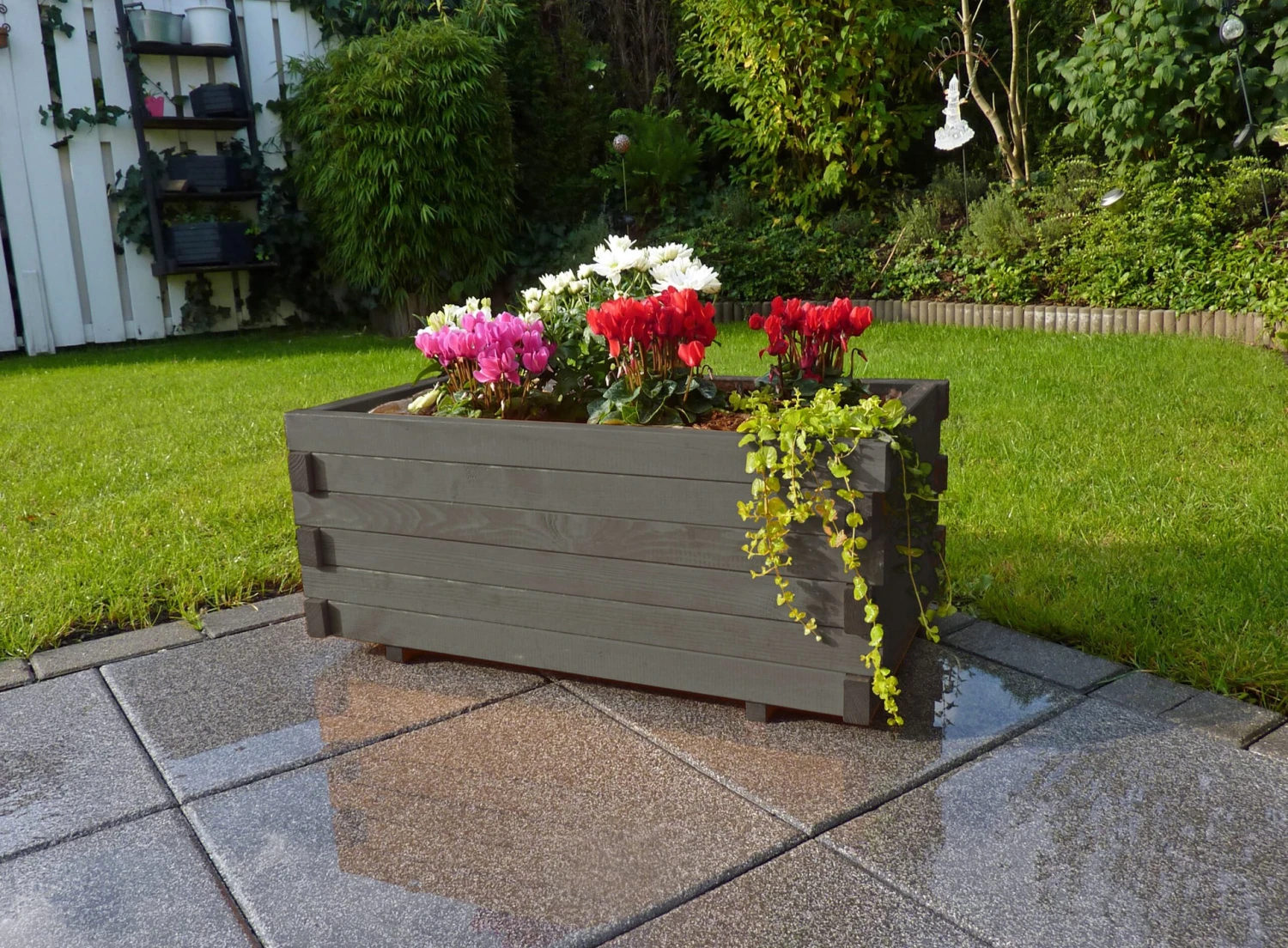 Promadino Pflanzkasten "Lucca" Mit Pflanzfolie Anthrazit 1 Promadino Pflanzkasten "Lucca" Mit Pflanzfolie Anthrazit