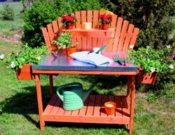 Promadino Gärtnertisch "Helga" Mit 2 Pflanzkästen