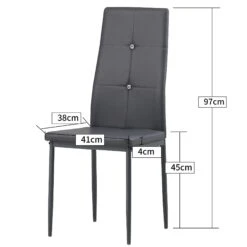 Albatros Esszimmerstühle DIAMOND, 4er Set, Grau, Kunstleder -OUTSUNNY Verkäufe 8600153300 2357 prod 005