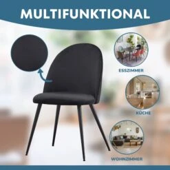 Albatros Esszimmerstuhl CAPO, 4er Set, Schwarz -OUTSUNNY Verkäufe 8600153300 3839 prod 003