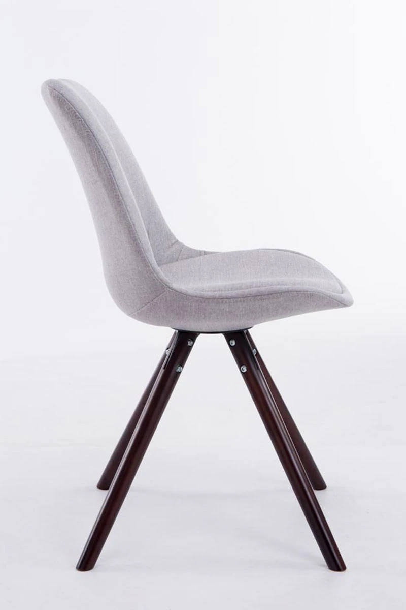 CLP Retro-Stuhl Toulouse Rund Mit Stoffbezug Und Hochwertigem Sitzpolster I Lehnstuhl Mit Stabilem Holzgestell I Sitzhöhe 48 Cm 4 CLP Retro-Stuhl Toulouse Rund Mit Stoffbezug Und Hochwertigem Sitzpolster I Lehnstuhl Mit Stabilem Holzgestell I Sitzhöhe 48 Cm – Bild 4