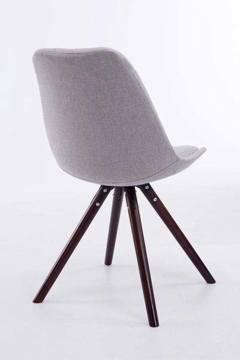 CLP Retro-Stuhl Toulouse Rund Mit Stoffbezug Und Hochwertigem Sitzpolster I Lehnstuhl Mit Stabilem Holzgestell I Sitzhöhe 48 Cm 6 CLP Retro-Stuhl Toulouse Rund Mit Stoffbezug Und Hochwertigem Sitzpolster I Lehnstuhl Mit Stabilem Holzgestell I Sitzhöhe 48 Cm – Bild 6