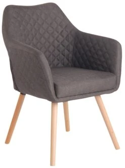 CLP Esszimmerstuhl Gent Mit Stoffbezug I Polsterstuhl Mit Armlehne I Sitzfläche Gepolstert I Polsterstuhl Mit Einer Max. Belastbarkeit 120 Kg