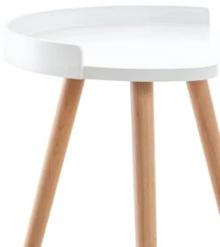 CLP Runder Nachttisch Narvik I Beine Aus Holz I Beistelltisch I Couchtisch I Klein -OUTSUNNY Verkäufe 8600246500 316351 prod 006