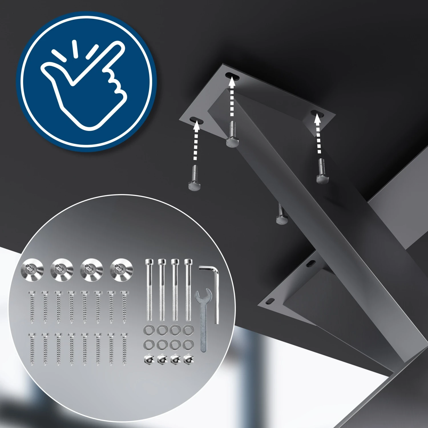 CLP Tischbeine Duncan I Edelstahl Tischgestell In Sternform I Aus Vierkantprofilen 6 CLP Tischbeine Duncan I Edelstahl Tischgestell In Sternform I Aus Vierkantprofilen – Bild 6