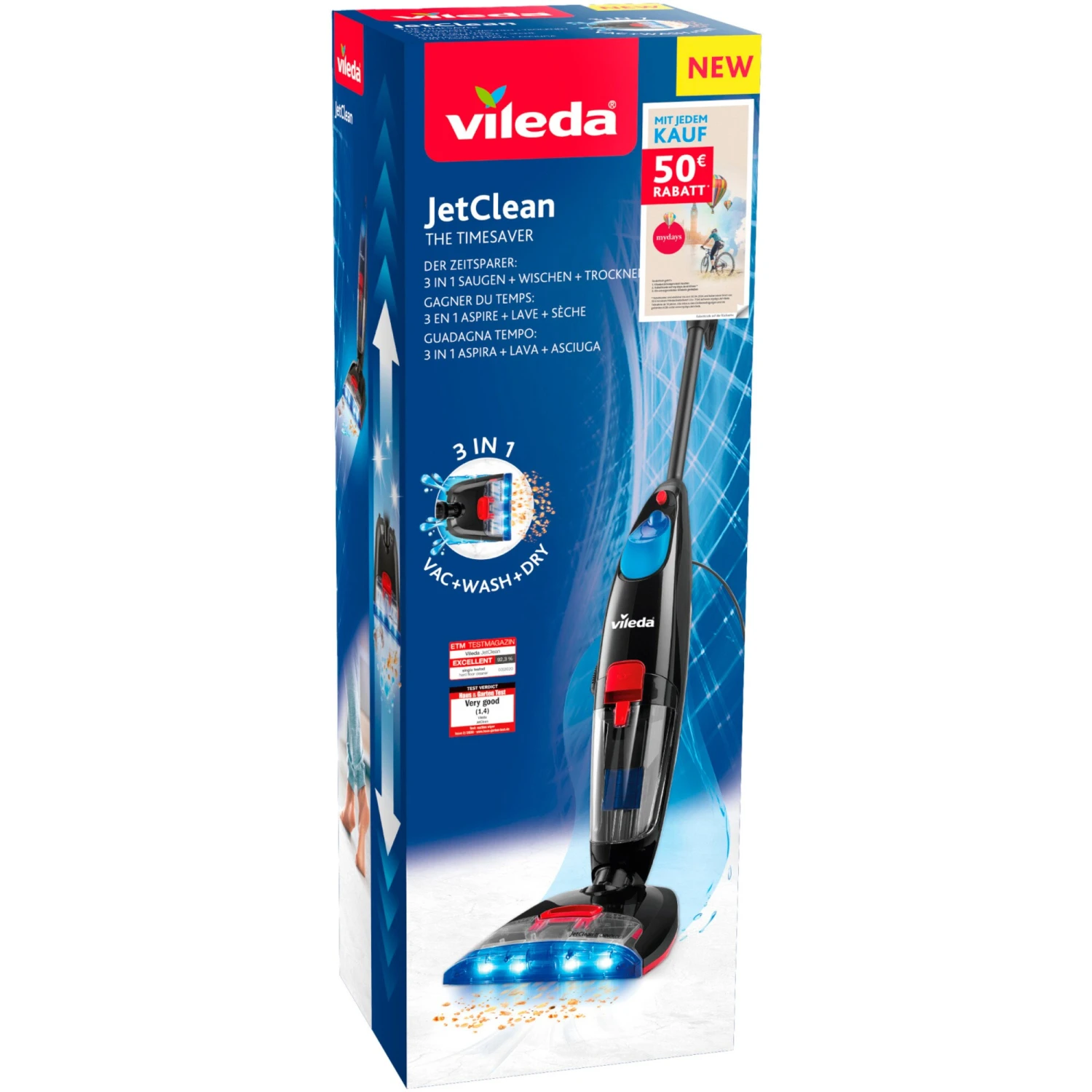Vileda Hartbodenreiniger JetClean Mydays 1 Vileda Hartbodenreiniger JetClean Mydays