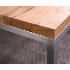 Wohnzimmertisch Tatius Akazie Natur 80x80 Gestell Edelstahl Industrial Style -OUTSUNNY Verkäufe 8600288200 18577 prod 005