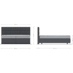 Boxspringbett Dream-Fine Mikrofaser Beige 180x200 Cm Mit Matratze Und Topper -OUTSUNNY Verkäufe 8600288200 26917 prod 005