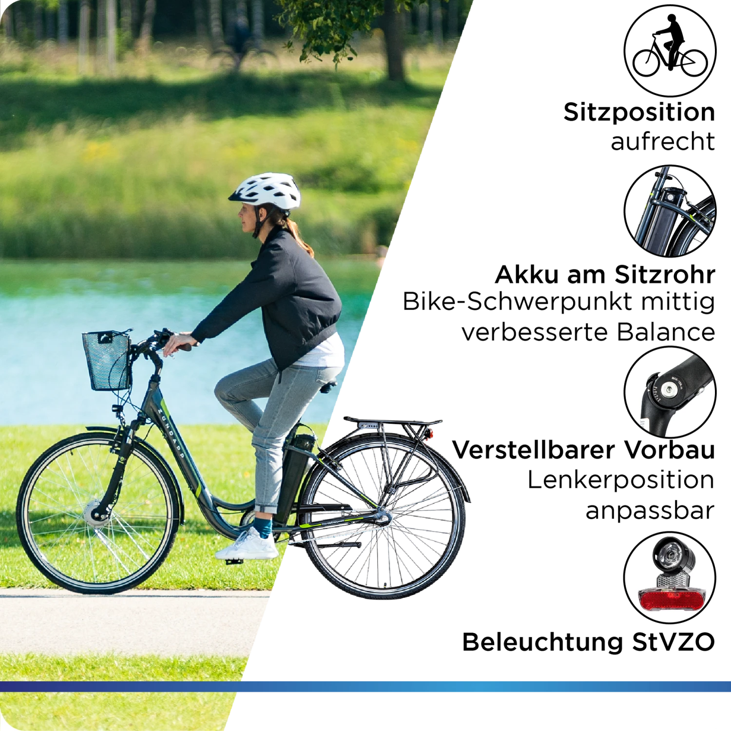 Zündapp Z510 E Bike Damenfahrrad Ab 155 Cm Rücktritt Pedelec 28 Zoll Fahrrad Mit Tiefem Einstieg Hollandrad Mit 3 Gang Nabenschaltung StVZO 4 Zündapp Z510 E Bike Damenfahrrad Ab 155 Cm Rücktritt Pedelec 28 Zoll Fahrrad Mit Tiefem Einstieg Hollandrad Mit 3 Gang Nabenschaltung StVZO – Bild 4