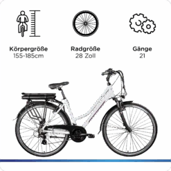 Zündapp Z802 E Bike Trekkingrad Damen Ab 155 Cm Mit Nabenmotor Pedelec Trekking Fahrrad Mit 21 Gang Und Beleuchtung StVZO -OUTSUNNY Verkäufe 8600290900 24082 prod 003
