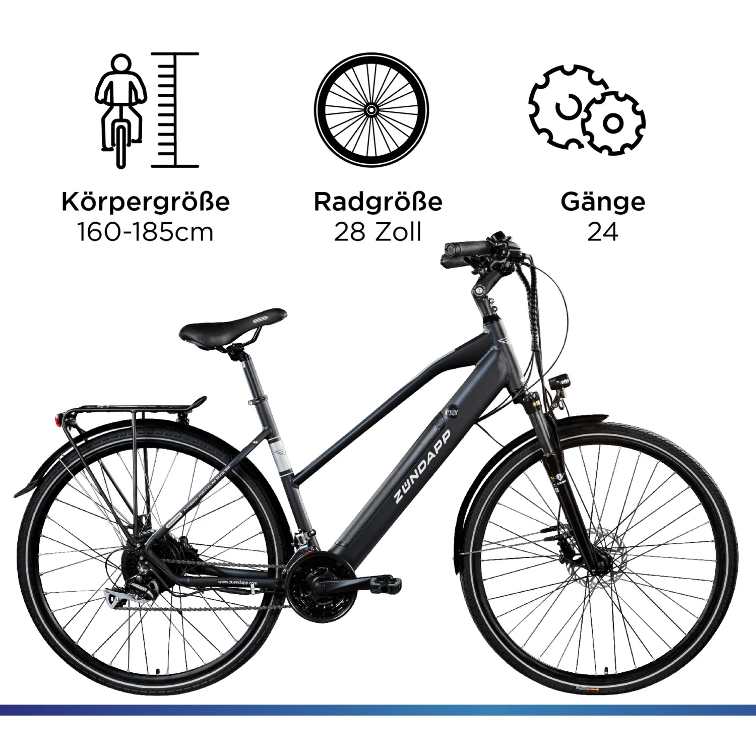 Zündapp Z810 E Bike Trekkingrad Damen Ab 155 Cm Mit Nabenmotor Pedelec Trekking Fahrrad Mit 24 Gang Und Beleuchtung StVZO 3 Zündapp Z810 E Bike Trekkingrad Damen Ab 155 Cm Mit Nabenmotor Pedelec Trekking Fahrrad Mit 24 Gang Und Beleuchtung StVZO – Bild 3