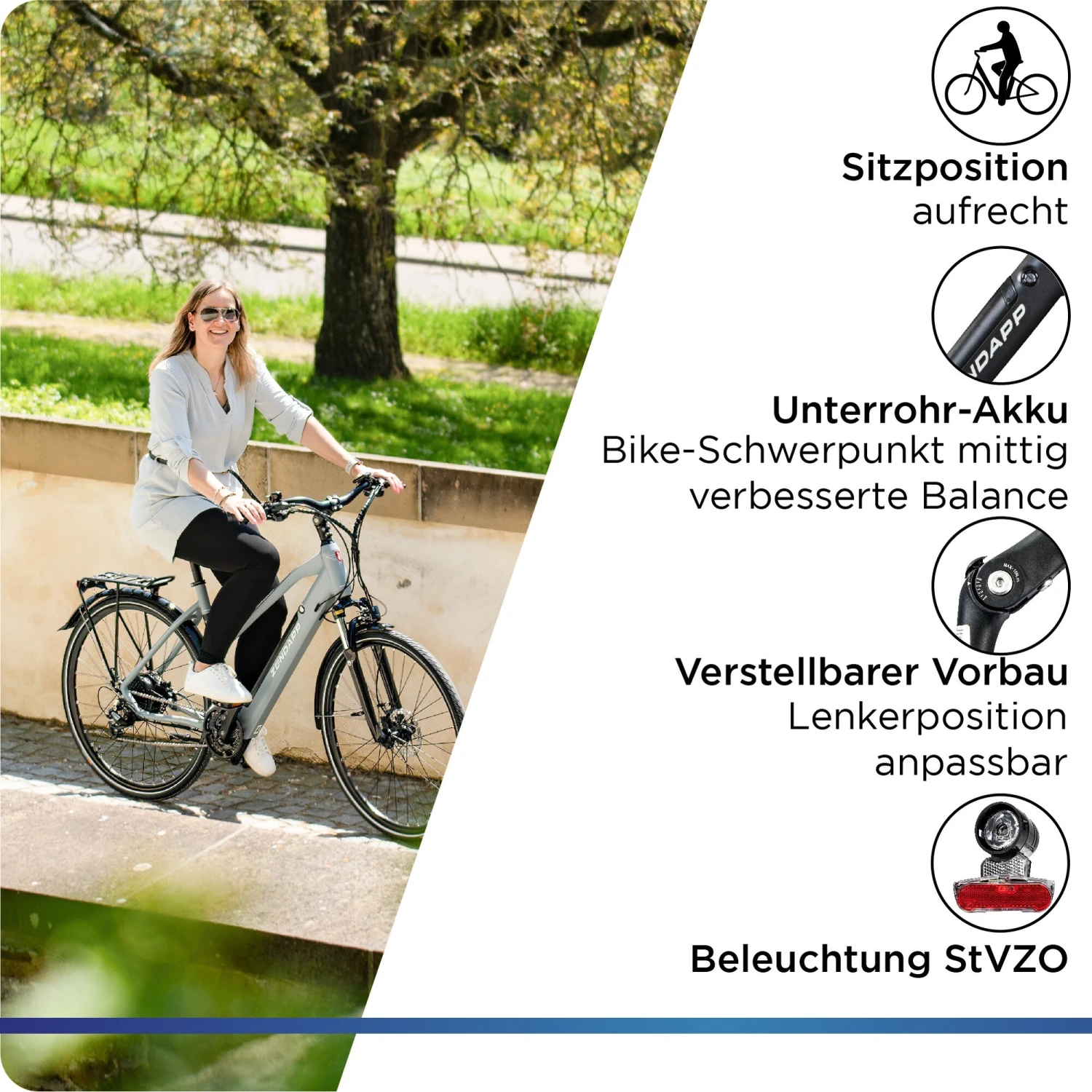 Zündapp Z810 E Bike Trekkingrad Damen Ab 155 Cm Mit Nabenmotor Pedelec Trekking Fahrrad Mit 24 Gang Und Beleuchtung StVZO 4 Zündapp Z810 E Bike Trekkingrad Damen Ab 155 Cm Mit Nabenmotor Pedelec Trekking Fahrrad Mit 24 Gang Und Beleuchtung StVZO – Bild 4