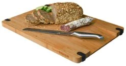 Massiv Holz Schneidebrett Mit Ausguss 44x30x2cm Antirutsch Bambus Brett XL