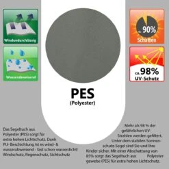 UPF50+ UV Sonnensegel 4x4x4 Polyester Dreieck Wasserabweisend Garten Segel Grau -OUTSUNNY Verkäufe 8600295800 11690 prod 004