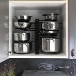 Pfannen Organizer Mit 8 Ablagen Topfdeckel Aufbewahrung Küche Topf Regal 10 Pfannen Organizer Mit 8 Ablagen Topfdeckel Aufbewahrung Küche Topf Regal -OUTSUNNY Verkäufe 8600295800 11921 prod 005