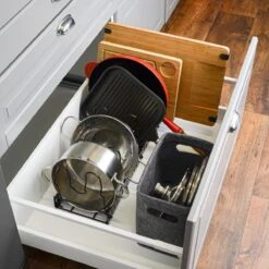 Teleskop Pfannen Organizer Mit 12 Ablagen - Topfdeckel Aufbewahrung Topf Regal -OUTSUNNY Verkäufe 8600295800 11922 prod 005