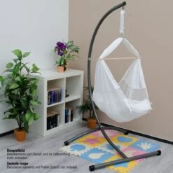Babyhängematte Baby-Feder-Wiege Mit Spreizstab | 100% Baumwolle Naturstoff | Kinderhängematte Hängew -OUTSUNNY Verkäufe 8600295800 3278 prod 004