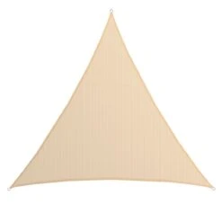 UV Sonnensegel 6x6x6 HDPE Dreieck Sonnenschutz Überdachung Balkon Garten Beige