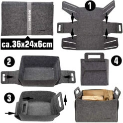 25L Filz Aufbewahrungskorb 37x24x37 Cm Holz Kaminholzkorb Filzkorb Holzkorb Grau 9 25L Filz Aufbewahrungskorb 37x24x37 Cm Holz Kaminholzkorb Filzkorb Holzkorb Grau -OUTSUNNY Verkäufe 8600295800 3789 prod 004