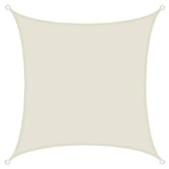 UPF50+ Sonnensegel 2x2 Polyester Quadratisch Wasserabweisend Garten Balkon Beige
