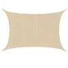 UV Sonnensegel 3x5 HDPE Rechteckig Sonnenschutz Überdachung Garten Balkon Beige