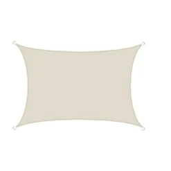 UPF50+ UV Sonnensegel 3x4 Polyester Rechteck Wasserabweisend Garten Balkon Beige