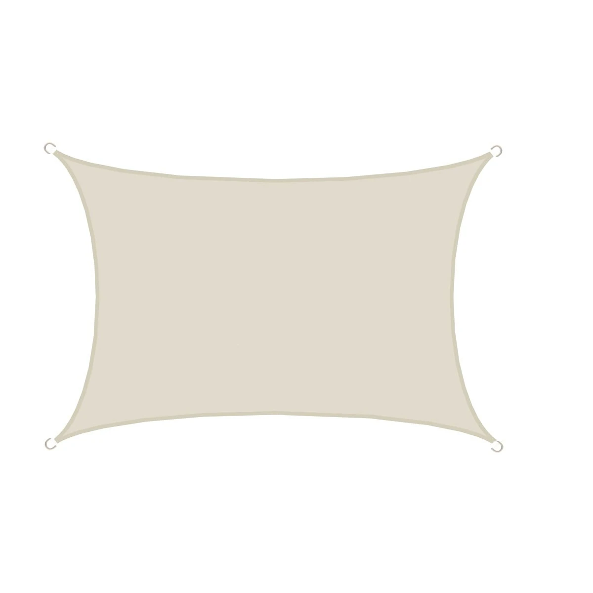 UPF50+ UV Sonnensegel 3x4 Polyester Rechteck Wasserabweisend Garten Balkon Beige 1 UPF50+ UV Sonnensegel 3x4 Polyester Rechteck Wasserabweisend Garten Balkon Beige