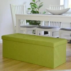 Faltbare Sitzbank 110x38x38cm Sitztruhe Inkl. 2 Trennwände 120L Polsterbank Grün -OUTSUNNY Verkäufe 8600295800 4504 prod 006