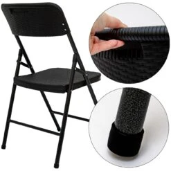 4 Klappstühle Bis 150kg - 50x46x83,5 Balkonstuhl - Gartenstuhl In Rattan-Optik 9 4 Klappstühle Bis 150kg - 50x46x83,5 Balkonstuhl - Gartenstuhl In Rattan-Optik -OUTSUNNY Verkäufe 8600295800 4558 prod 004