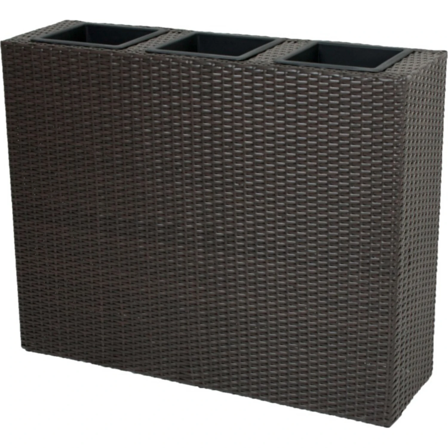 Rattan Raumtrenner Mit 3 Pflanztöpfen Pflanzschale Blumentopf Braun Übertopf 1 Rattan Raumtrenner Mit 3 Pflanztöpfen Pflanzschale Blumentopf Braun Übertopf