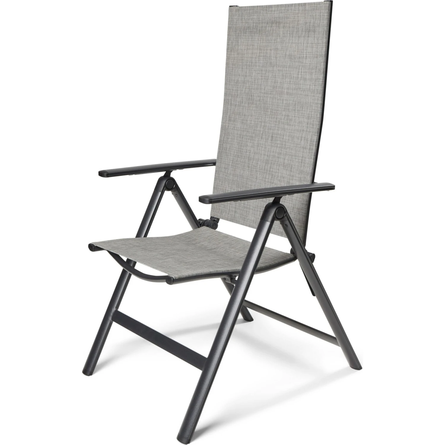 2x Keddy Gartenstuhl 7 Positionen Schwarz/grau Hochlehner Stuhl Garten Sessel 2 2x Keddy Gartenstuhl 7 Positionen Schwarz/grau Hochlehner Stuhl Garten Sessel – Bild 2