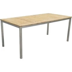 6tlg. Teak Tischgruppe Gartenmöbel Gartentisch Stuhl Garten Stapelstuhl Tisch -OUTSUNNY Verkäufe 8600296500 31726 prod 003