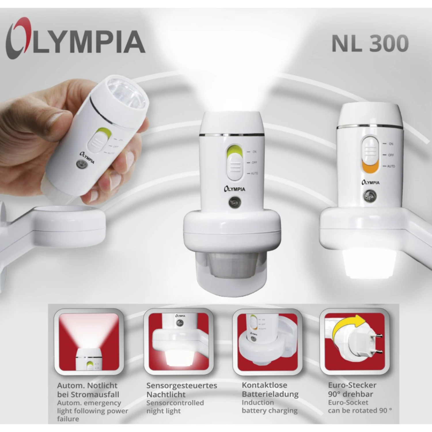 OLYMPIA NL 300 LED-Taschenlampe Mit Not- Und Nachtlichtfunktion 2 OLYMPIA NL 300 LED-Taschenlampe Mit Not- Und Nachtlichtfunktion – Bild 2