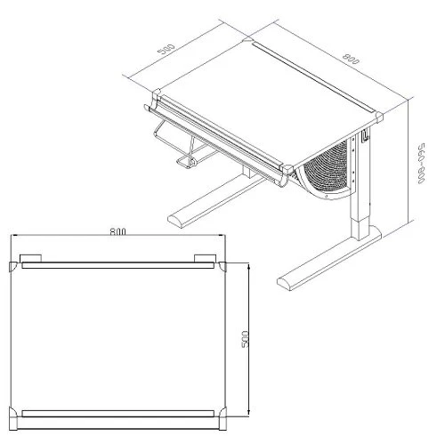 Kinderschreibtisch BELIA Melaminharzbeschichtete Spanplatte, Gestell Pulverbeschichteter Stahl Hjh OFFICE 5 Kinderschreibtisch BELIA Melaminharzbeschichtete Spanplatte, Gestell Pulverbeschichteter Stahl Hjh OFFICE – Bild 5