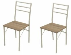 DEGAMO Essgruppe KÖLN 3-teilig, Metallgestell, Oberfläche Eiche Dekor -OUTSUNNY Verkäufe 8600319700 52874209 prod 003