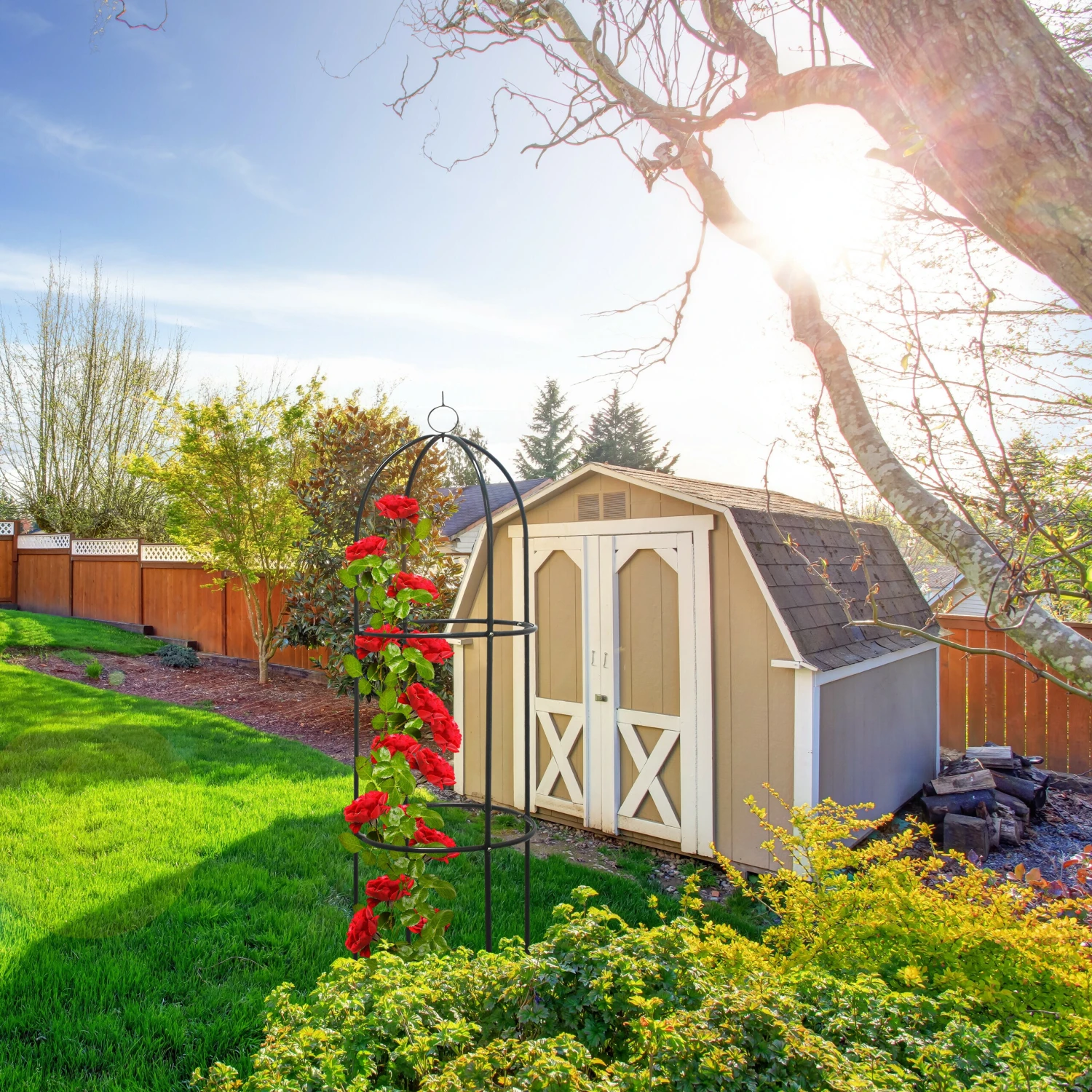 Relaxdays Rankobelisk Aus Metall 1,90 Cm 5 Relaxdays Rankobelisk Aus Metall 1,90 Cm – Bild 5