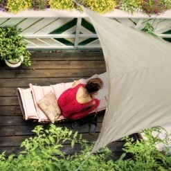 Relaxdays Sonnensegel Dreieckig Spannbar In Beige -OUTSUNNY Verkäufe 8600323900 100208130 prod 006