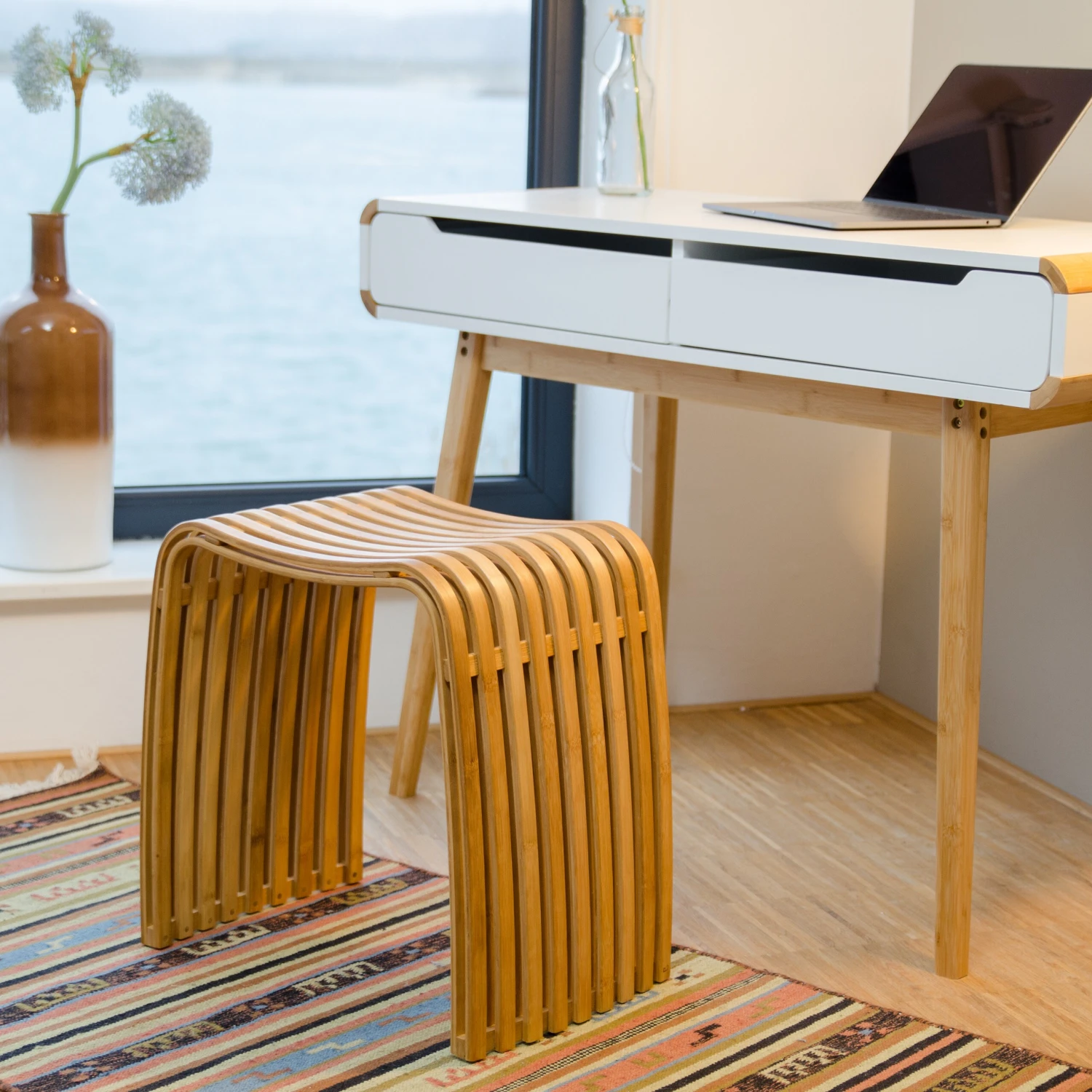 Relaxdays Garderoben Hocker Im Bambus Design 2 Relaxdays Garderoben Hocker Im Bambus Design – Bild 2