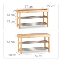 Relaxdays Bambus Schuhregal Mit Sitzfläche 9 Relaxdays Bambus Schuhregal Mit Sitzfläche -OUTSUNNY Verkäufe 8600323900 100215660 prod 004